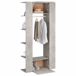 vidaXL 1/2x Hallway Cabinets Engineered Wood Indoor Furniture Multi Colours - High gloss white - Additional view 4
