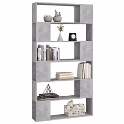vidaXL Book Cabinet Room Divider Concrete Grey Room Partition Privacy Screen