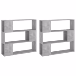 vidaXL Book Cabinet Room Divider Concrete Grey Room Partition Privacy Screen - Additional view 6