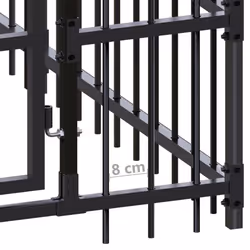 vidaXL Outdoor Dog Kennel Steel 1.84 m? Puppy Enclosure Dog Supply Cage House - Additional view 5