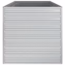 vidaXL Garden Raised Bed 160 cm Galvanized Steel Silver Planter Flower Box - Additional view 4