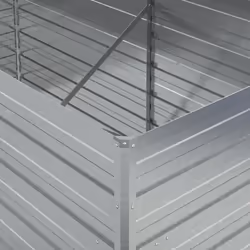 vidaXL Garden Raised Bed 160 cm Galvanized Steel Silver Planter Flower Box - Additional view 6