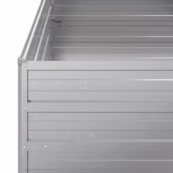 vidaXL Garden Raised Bed 100x100x77 cm Galvanized Steel Silver Flower Box Pot - Additional view 4