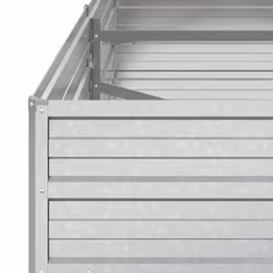 vidaXL Garden Raised Bed 160x80x45 cm Galvanized Steel Silver Flower Box Pot - Additional view 5