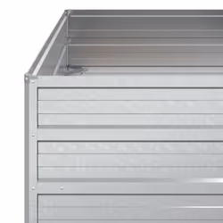 vidaXL Garden Raised Bed 100x100x45 cm Galvanized Steel Silver Flower Box Pot - Additional view 4