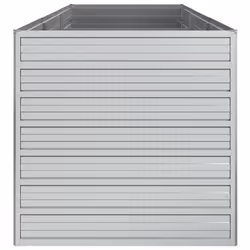 vidaXL Garden Raised Bed 240 cm Galvanized Steel Silver Planter Flower Box - Additional view 4