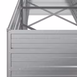 vidaXL Garden Raised Bed 240 cm Galvanized Steel Silver Planter Flower Box - Additional view 5
