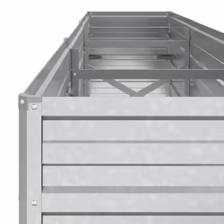 vidaXL Garden Raised Bed 240x40x45 cm Galvanized Steel Silver Flower Box Pot - Additional view 5