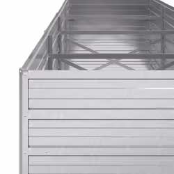 vidaXL Garden Raised Bed 320x80x77 cm Galvanized Steel Silver Flower Box Pot - Additional view 5