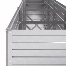 vidaXL Garden Raised Bed 320x40x77 cm Galvanized Steel Silver Flower Box Pot - Additional view 5