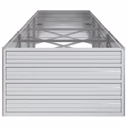 vidaXL Garden Raised Bed 320x80x45 cm Galvanized Steel Silver Flower Box Pot - Additional view 4
