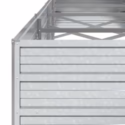 vidaXL Garden Raised Bed 320x80x45 cm Galvanized Steel Silver Flower Box Pot - Additional view 5