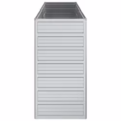 vidaXL Garden Raised Bed 160x40x77 cm Galvanized Steel Silver Flower Box Pot - Additional view 4