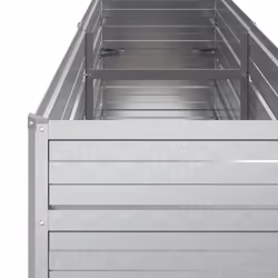 vidaXL Garden Raised Bed 160x40x77 cm Galvanized Steel Silver Flower Box Pot - Additional view 5
