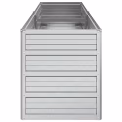 vidaXL Garden Raised Bed 160x40x45 cm Galvanized Steel Silver Flower Box Pot - Additional view 4