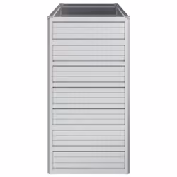 vidaXL Garden Raised Bed 100x40x77 cm Galvanized Steel Silver Flower Box Pot - Additional view 4