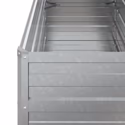 vidaXL Garden Raised Bed 100x40x77 cm Galvanized Steel Silver Flower Box Pot - Additional view 5