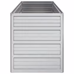 vidaXL Garden Raised Bed 100x40x45 cm Galvanized Steel Silver Flower Box Pot - Additional view 4