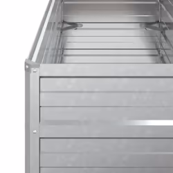 vidaXL Garden Raised Bed 100x40x45 cm Galvanized Steel Silver Flower Box Pot - Additional view 5