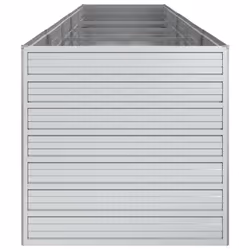 vidaXL Garden Raised Bed 400x80x77 cm Galvanized Steel Silver Flower Box Pot - Additional view 4