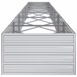vidaXL Garden Raised Bed 600x80x45 cm Galvanized Steel Silver Flower Box Pot - Additional view 4