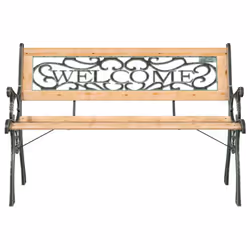 VidaXL 317118 outdoor bench Wood, Iron, Polyvinyl chloride (PVC) - Additional view 4