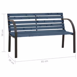 VidaXL 317120 outdoor bench Wood, Steel - Additional view 6
