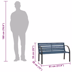 VidaXL 317120 outdoor bench Wood, Steel - Additional view 7