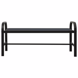 vidaXL Patio Bench 49"" Steel and WPC Black