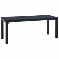 vidaXL Garden Bench Park Patio Bench Seat Outdoor Seating Bench Steel and WPC - black