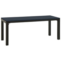 vidaXL Garden Bench Park Patio Bench Seat Outdoor Seating Bench Steel and WPC - black