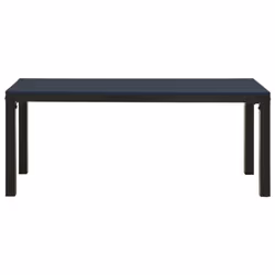 vidaXL Garden Bench Park Patio Bench Seat Outdoor Seating Bench Steel and WPC - black