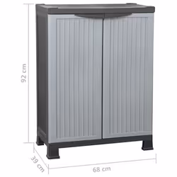 vidaXL Plastic Cabinet Home Organiser Storage Locker Rack Cabinet Cupboard - Additional view 8