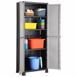 vidaXL Plastic Cabinet Home Organiser Storage Locker Rack Cabinet Cupboard