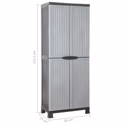 vidaXL Plastic Cabinet Home Organiser Storage Locker Rack Cabinet Cupboard - Additional view 9