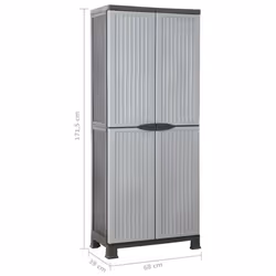 vidaXL Plastic Cabinet Home Organiser Storage Locker Rack Cabinet Cupboard - Additional view 4