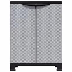 vidaXL Plastic Cabinet Rattan Design Home Organiser Storage Locker Cabinet - Additional view 5