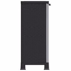 vidaXL Plastic Cabinet Rattan Design Home Organiser Storage Locker Cabinet - Additional view 6