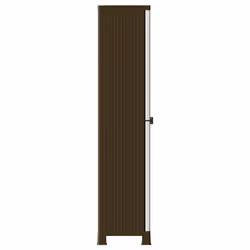 vidaXL Plastic Cabinet Rattan Design Home Organiser Storage Locker Cabinet - Additional view 6