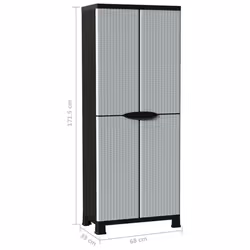 vidaXL Plastic Cabinet Rattan Design Home Organiser Storage Locker Cabinet - Additional view 8
