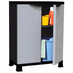 vidaXL Plastic Cabinet Home Organiser Storage Locker Rack Cabinet Cupboard