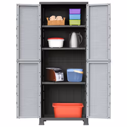 vidaXL Plastic Cabinet Home Organiser Storage Locker Rack Cabinet Cupboard