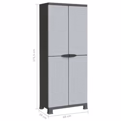 vidaXL Plastic Cabinet Home Organiser Storage Locker Rack Cabinet Cupboard - Additional view 5