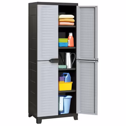 vidaXL Plastic Cabinet Home Organiser Storage Locker Rack Cabinet Cupboard
