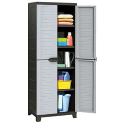 vidaXL Plastic Cabinet Home Organiser Storage Locker Rack Cabinet Cupboard