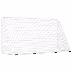 vidaXL Football Goal with Net White Steel Outdoor Soccer Training Equipment - Additional view 4