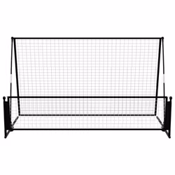 vidaXL 2 in 1 Soccer Rebounder Football Goal Steel Volley Solo Training Net - Additional view 2
