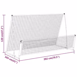 vidaXL 2 in 1 Soccer Rebounder Football Goal Steel Volley Solo Training Net - Additional view 5