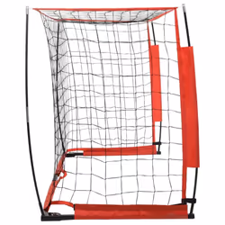 vidaXL Soccer Goal Steel Portable Football Goal 184x91x124.5/366.5x91x183 cm - 184 x 91 x 124.5 cm - Additional view 2