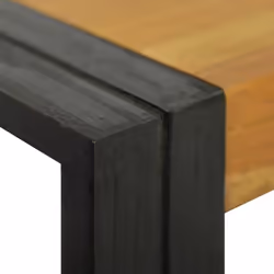 vidaXL Bathroom Cabinet Washroom Sink Unit Basin Cupboard Solid Wood Teak - brown and black, 45 x 45 x 35 cm - Additional view 4